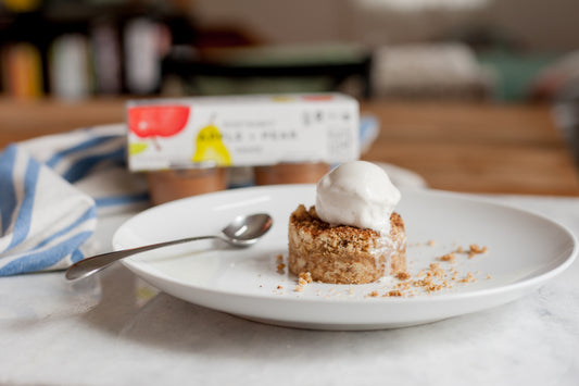 Biodynamic apple-pear crumb cake