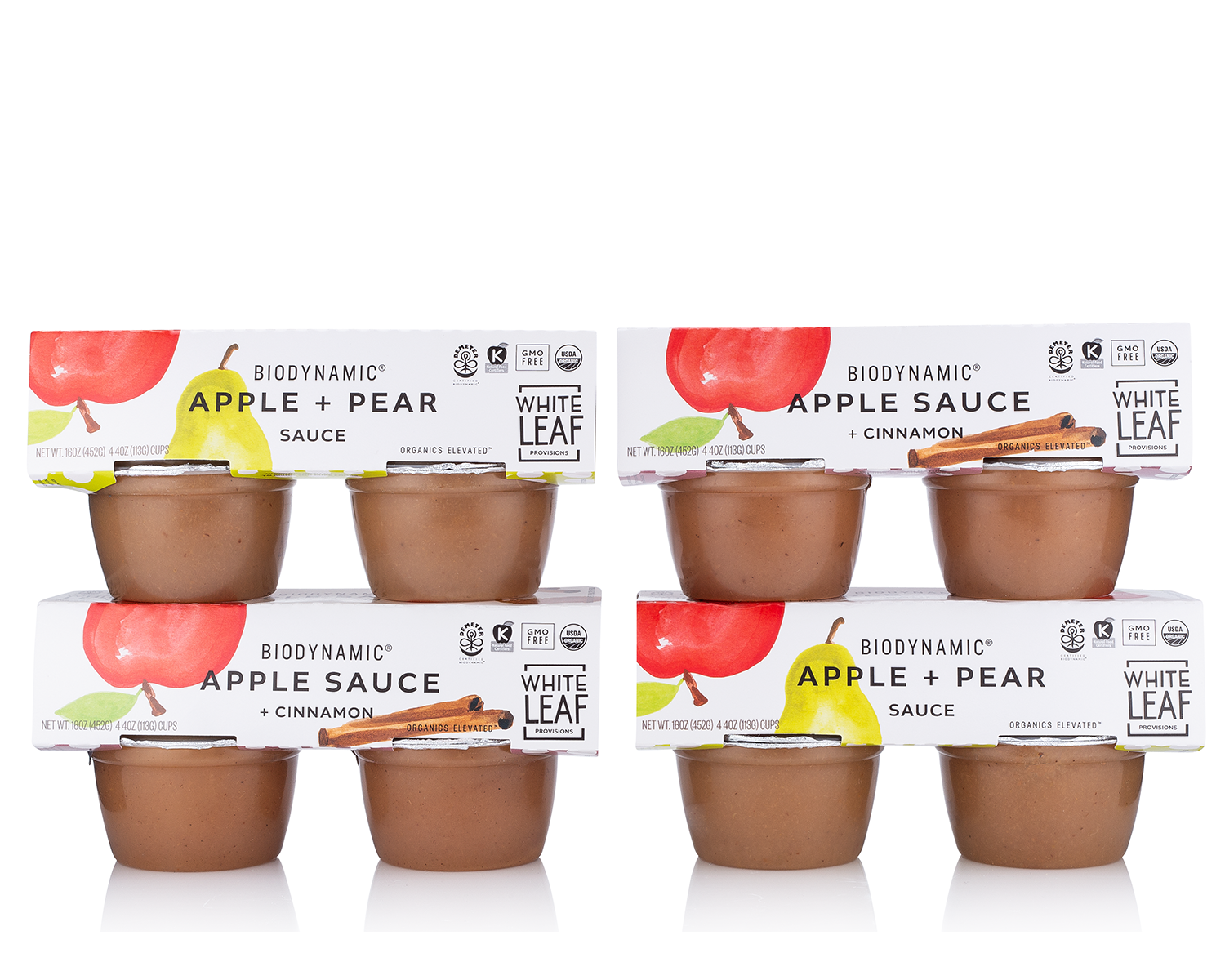 White Leaf Provisions organic apple sauce cups