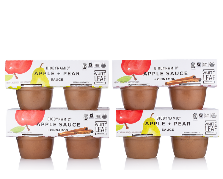 White Leaf Provisions organic apple sauce cups