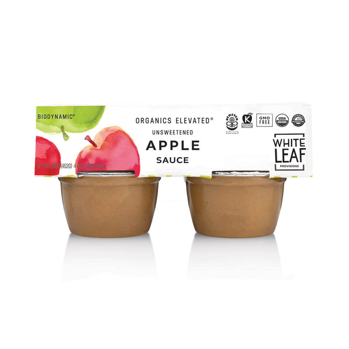 Organic Regeneratively Farmed® Apple Sauce - 4 cups (4oz) | White Leaf Provisions