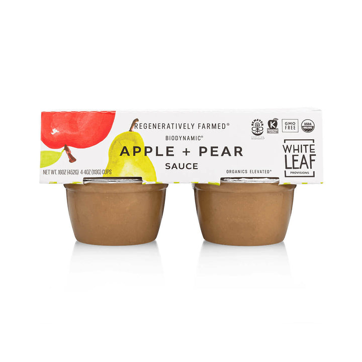 Organic Regeneratively Farmed® Apple + Pear Sauce - White Leaf Provisions
