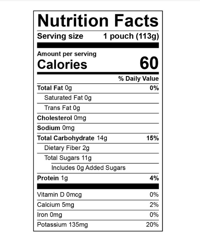 nutritional facts