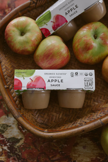 Organic Regeneratively Farmed® Apple Sauce - 4 cups (4oz) | White Leaf Provisions